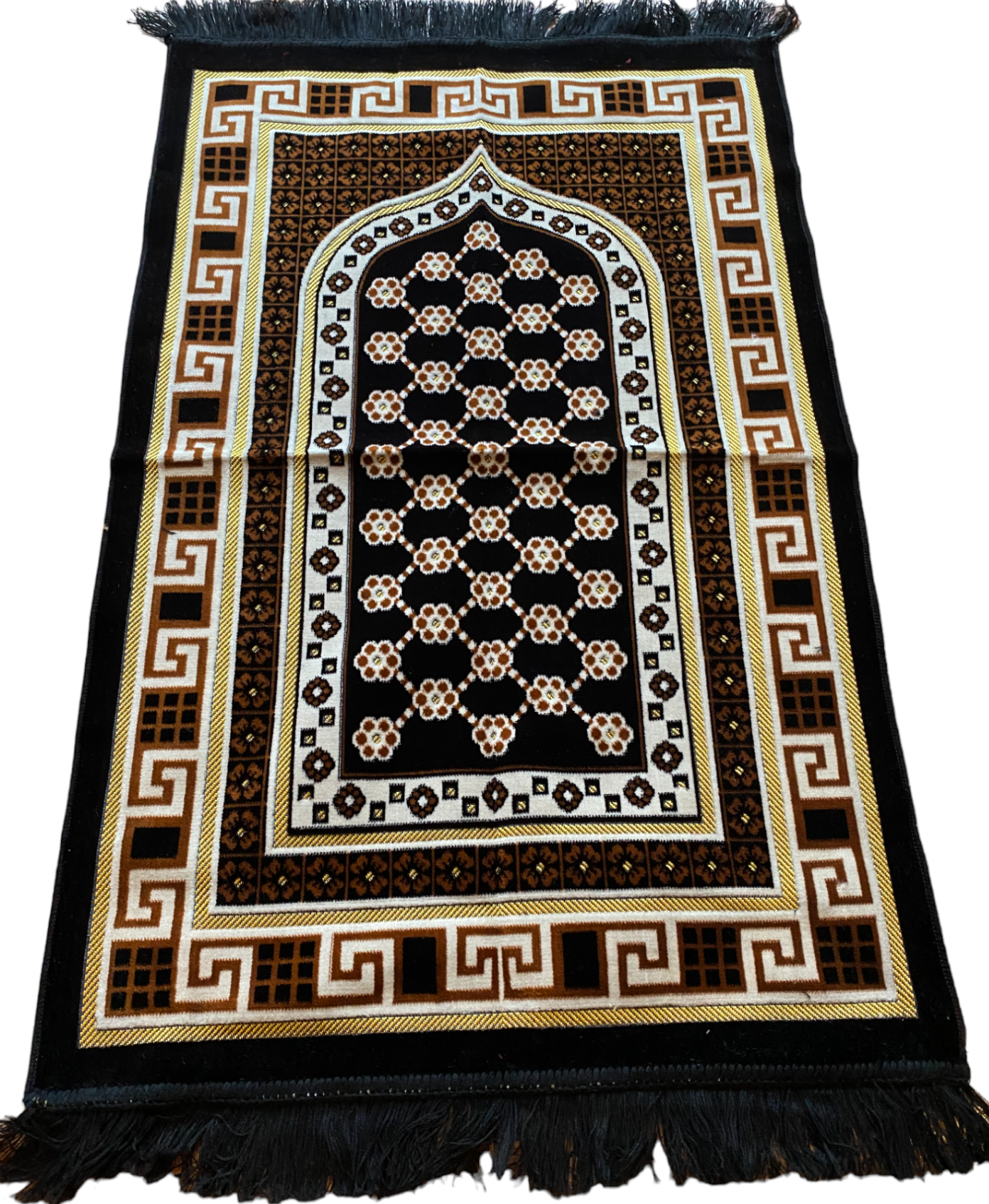 KD Star Black Islamic Prayer Rugs, Islamic Mats, Ramadan Gift, Seccade, Mosallah