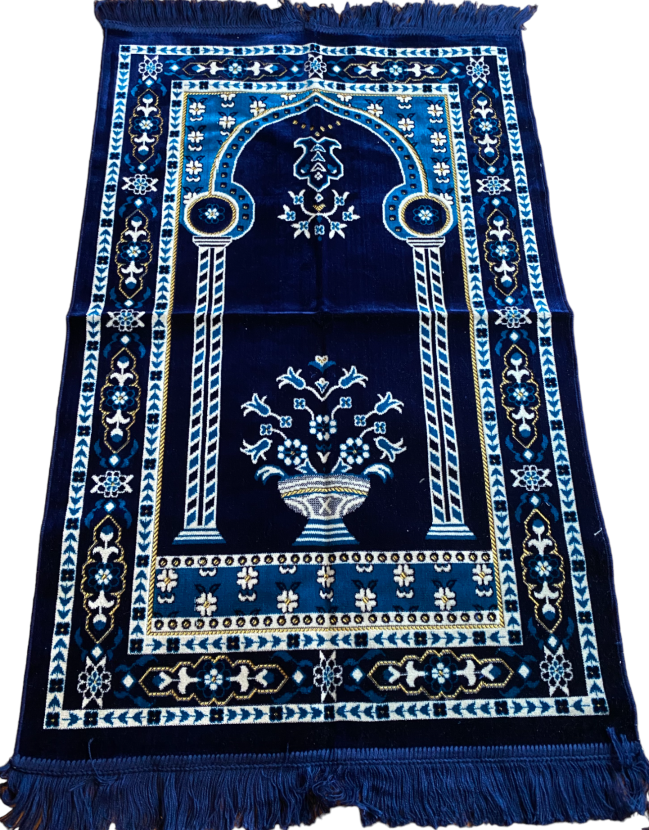 KD Star Blue Islamic Prayer Rugs, Islamic Mats, Ramadan Gift, Seccade, Mosallah