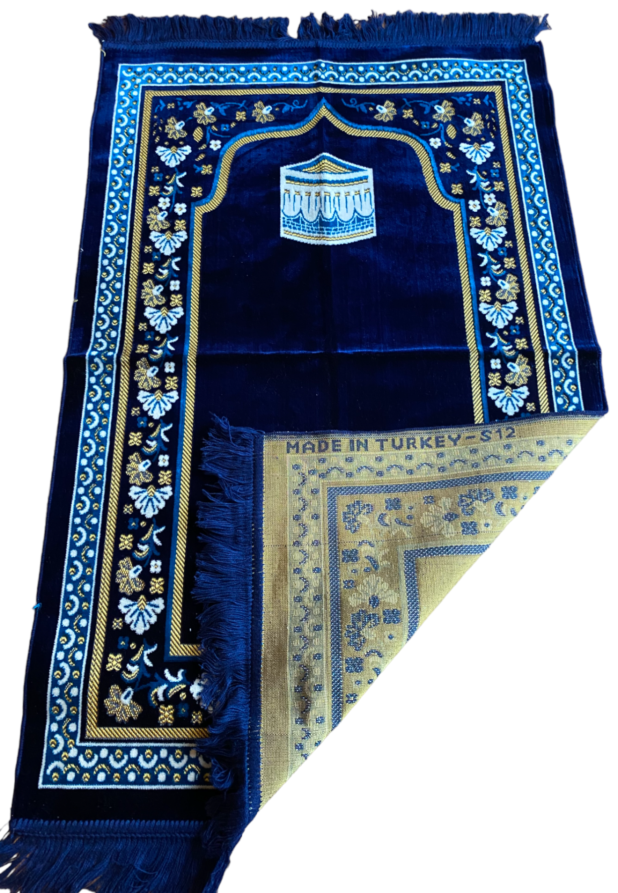 KD Star Blue Islamic Prayer Rugs, Islamic Mats, Ramadan Gift, Seccade, Mosallah