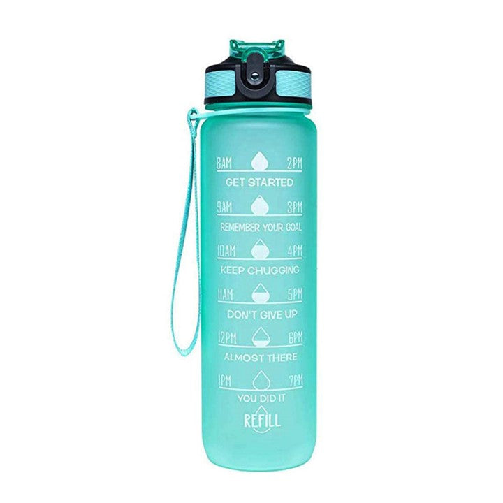 KD 32 oz Water Bottles with Time Marker and Straw, Motivational Water Bottle, Leakproof & One Hand Operation, BPA Free, Drinking Sports Water Bottle for Fitness, Gym & Outdoor