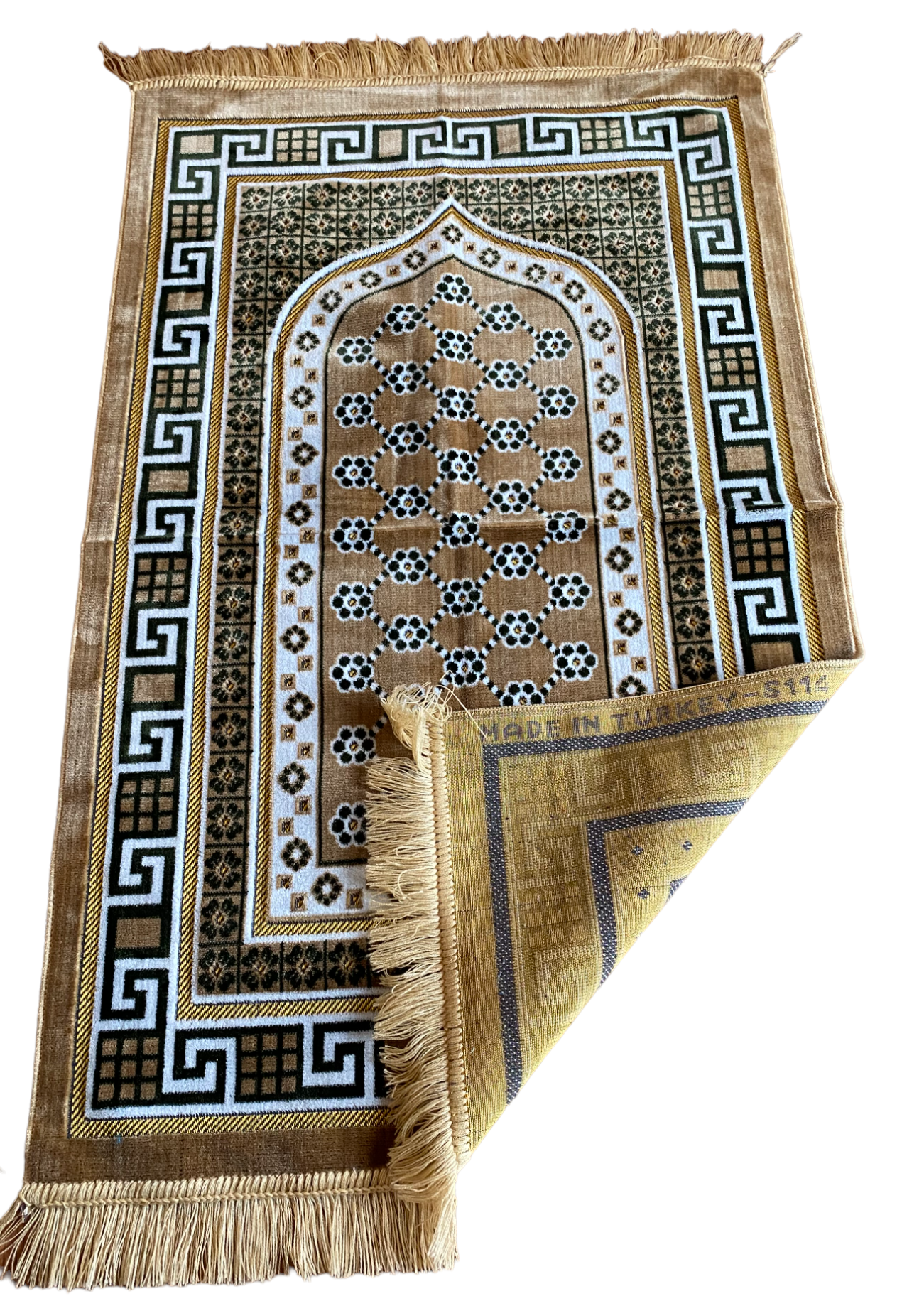 KD Star Gold Islamic Prayer Rugs, Islamic Mats, Ramadan Gift, Seccade, Mosallah