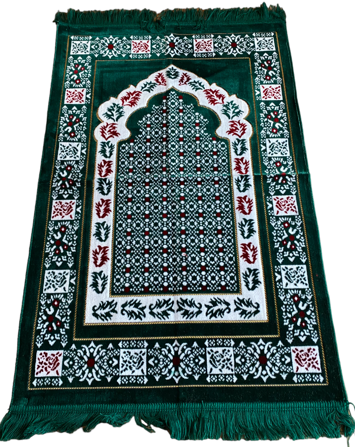 KD Star Green Islamic Prayer Rugs, Islamic Mats, Ramadan Gift, Seccade, Mosallah