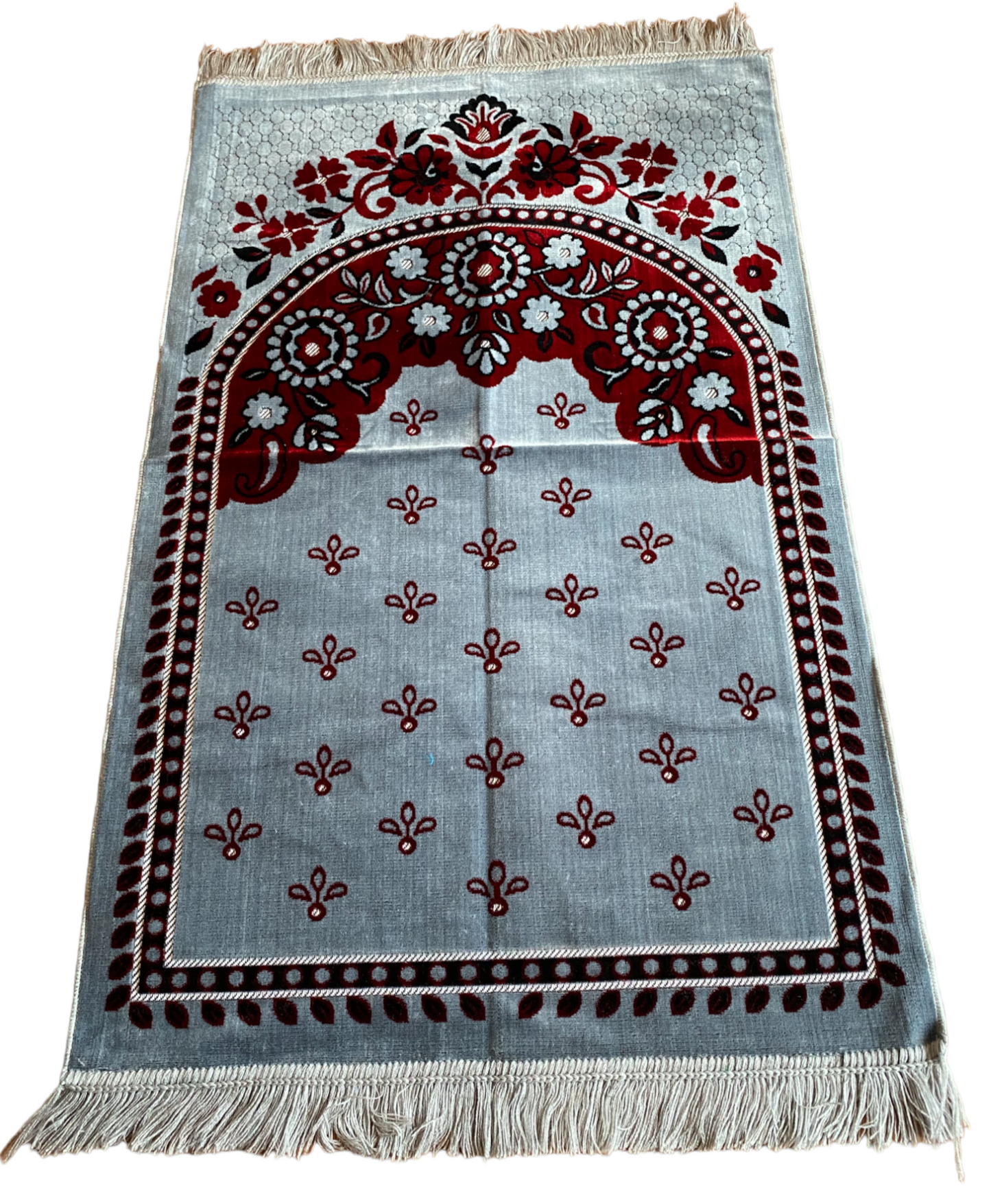 KD Star Gray Islamic Prayer Rugs, Islamic Mats, Ramadan Gift, Seccade, Mosallah