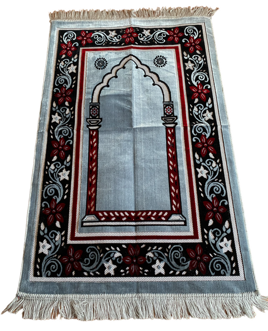KD Star Gray Islamic Prayer Rugs, Islamic Mats, Ramadan Gift, Seccade, Mosallah