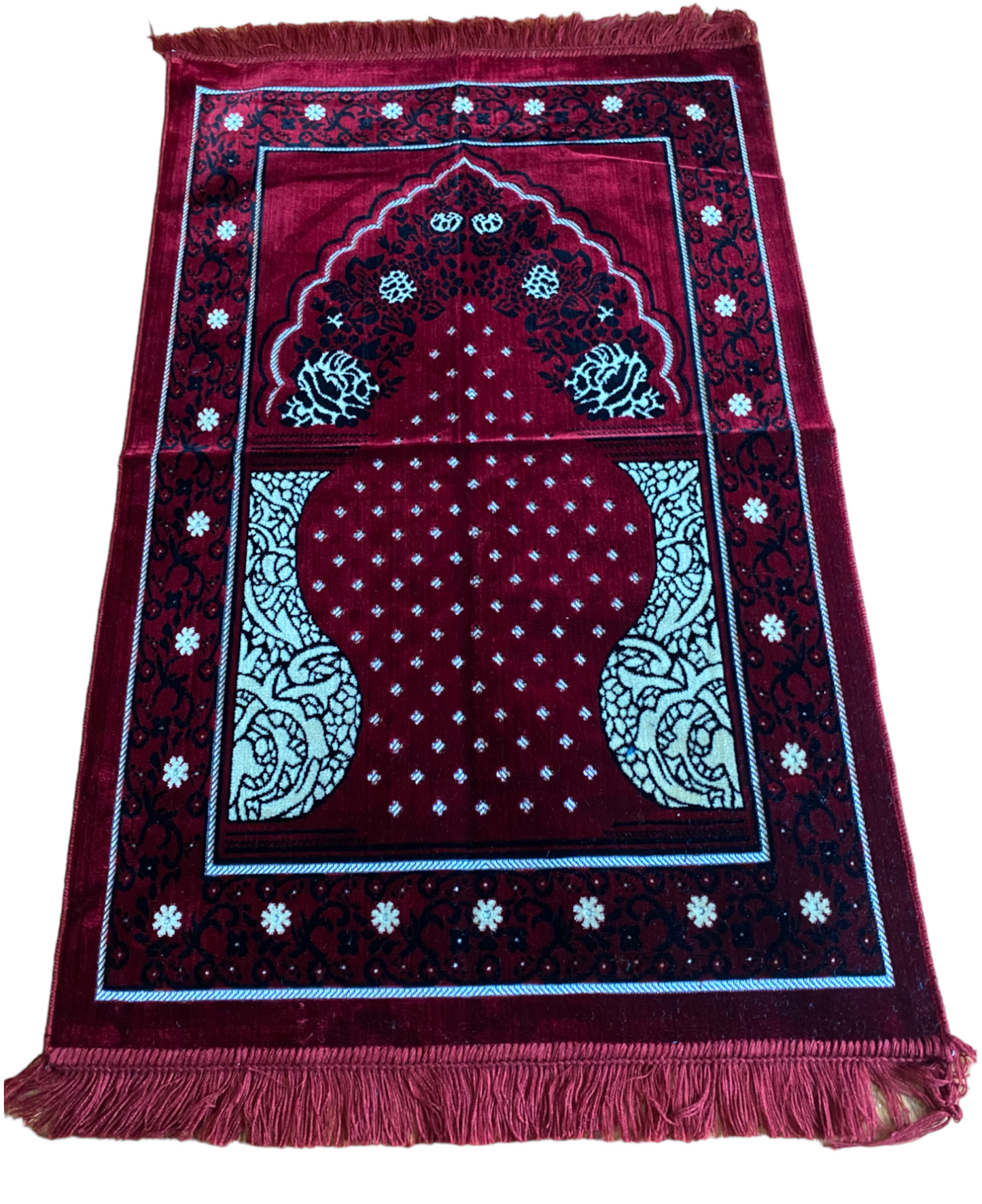KD Star Red Islamic Prayer Rugs, Islamic Mats, Ramadan Gift, Seccade, Mosallah