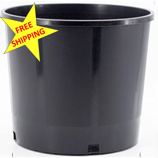 KD Black Nursery Pots, 3 Gallon, Plastic Garden Planters, Reusable Pots for Flowers Seedlings, Injection Molded, Indoor Outdoor Plants Seedlings Vegetables and Flowers