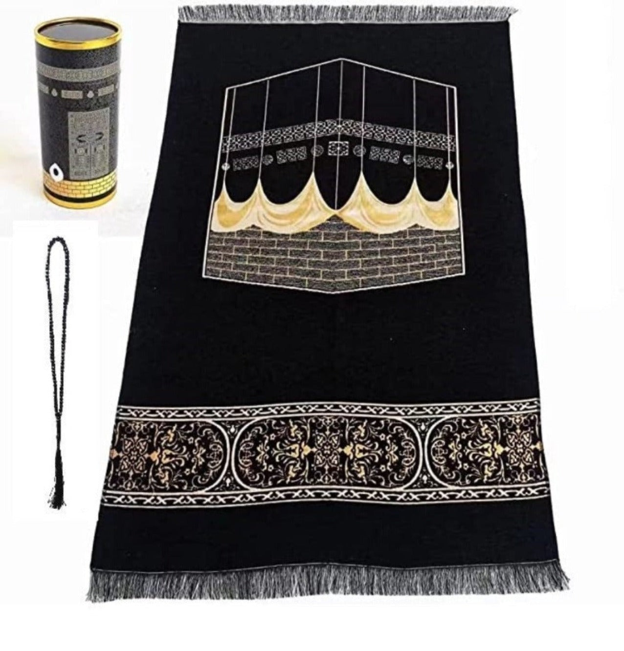 KD Islamic Prayer Mat Gift Pack with Tasbih, Muslim Prayer Rugs, Sajjadah, Janamaz