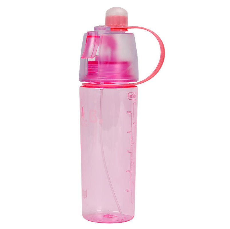 Fuel Spray Mist Hydration Water Bottle 560ML - Pink